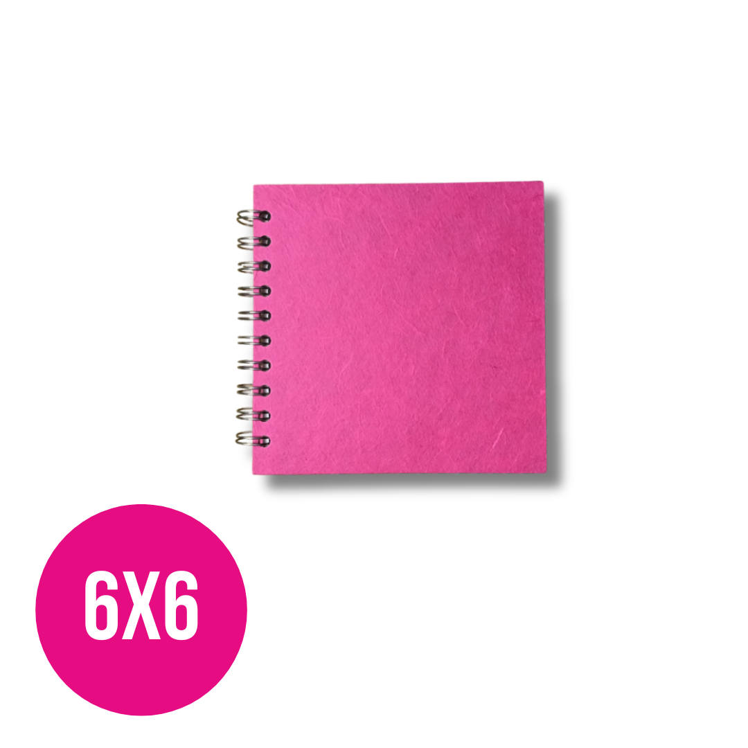 6x6 Posh Ameleie Watercolour Journal (bright pink)