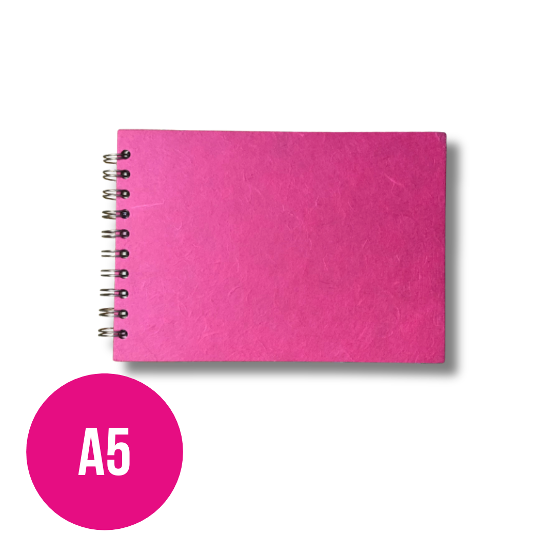 A5 Posh Ameleie Watercolour Journal Dark Pink - Landscape