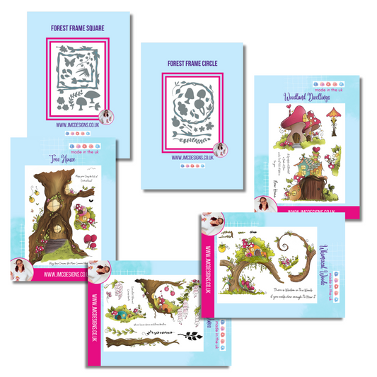 Enchanted Forest - Complete Collection 4xA5 Stamps 2xA5 Dies