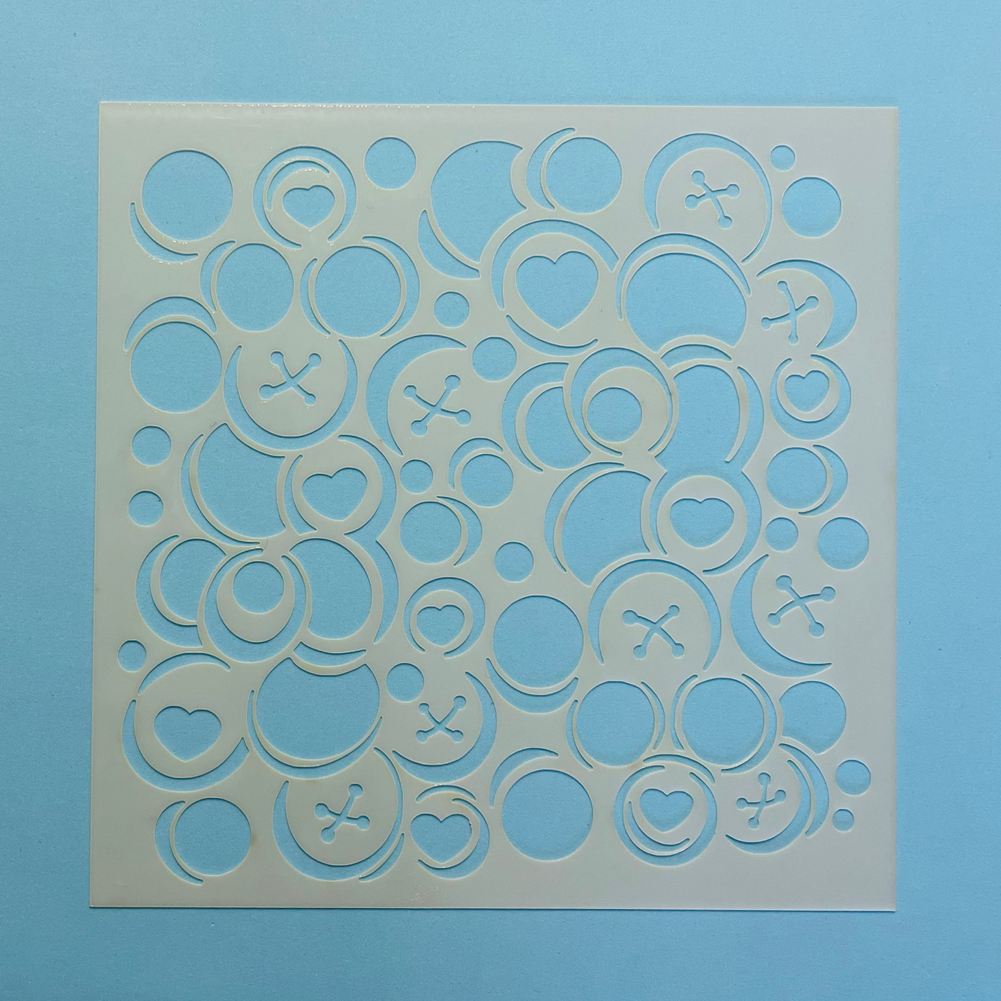 Buttoned Circles Stencil