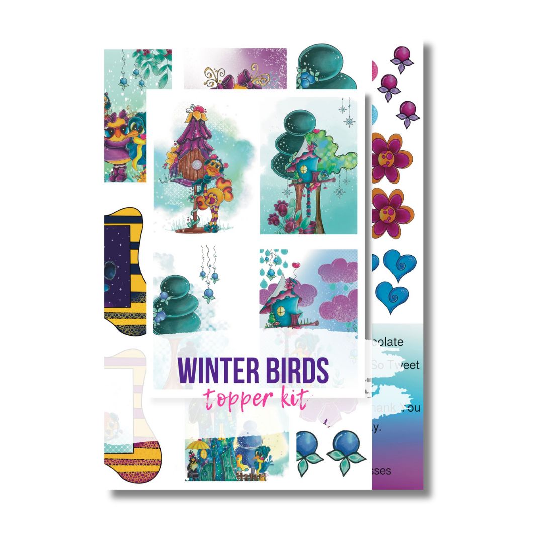 Winter Birds Topper KIt