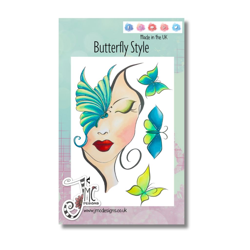 Jimca Designs Kaleidoscope Collection - Butterfly Style Stamp (A6) – JMC Designs