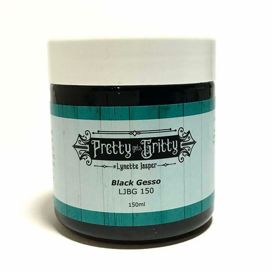 Pretty Gets Gritty - Black Gesso