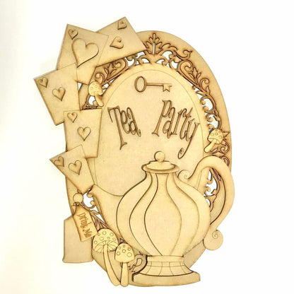 Tea Party Plaque - MDF