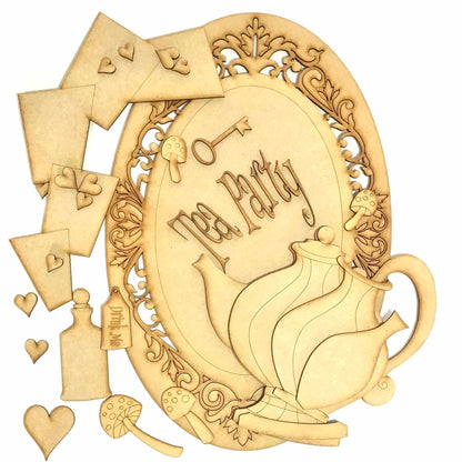 Tea Party Plaque - MDF