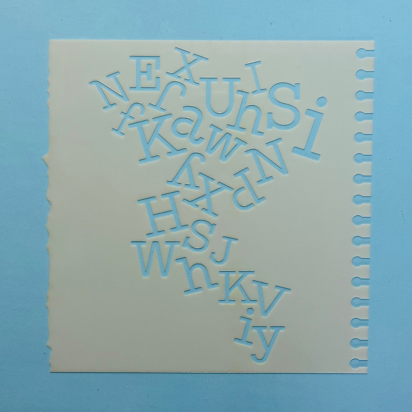 Tumbled Text Stencil