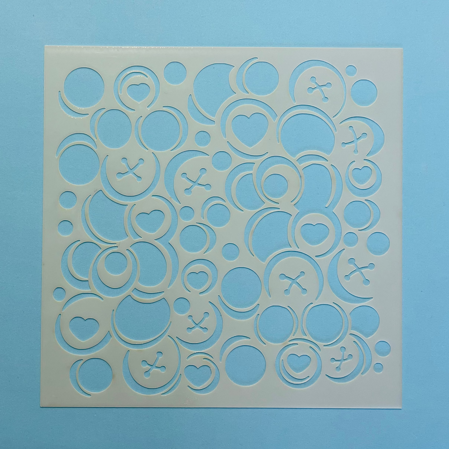 Buttoned Circles   Stencil